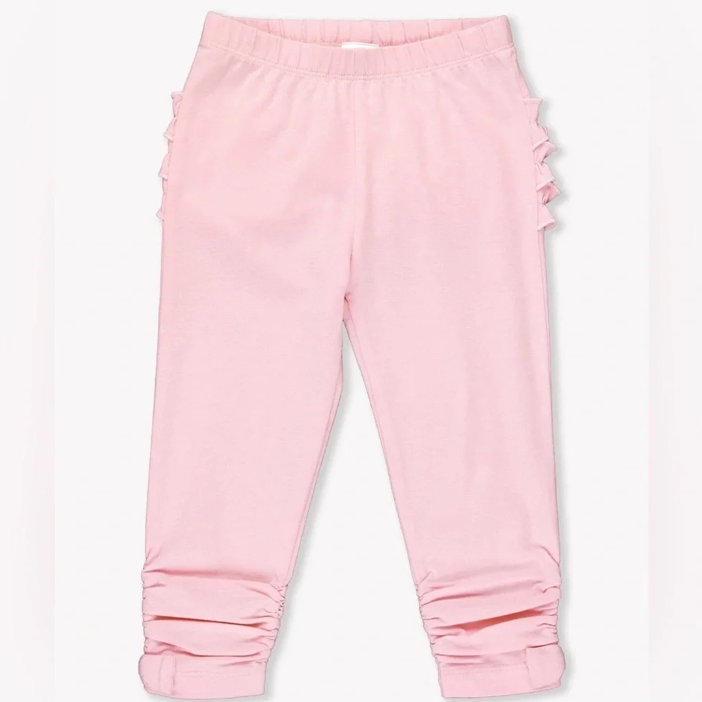 Ruched Pink Bow Legging
